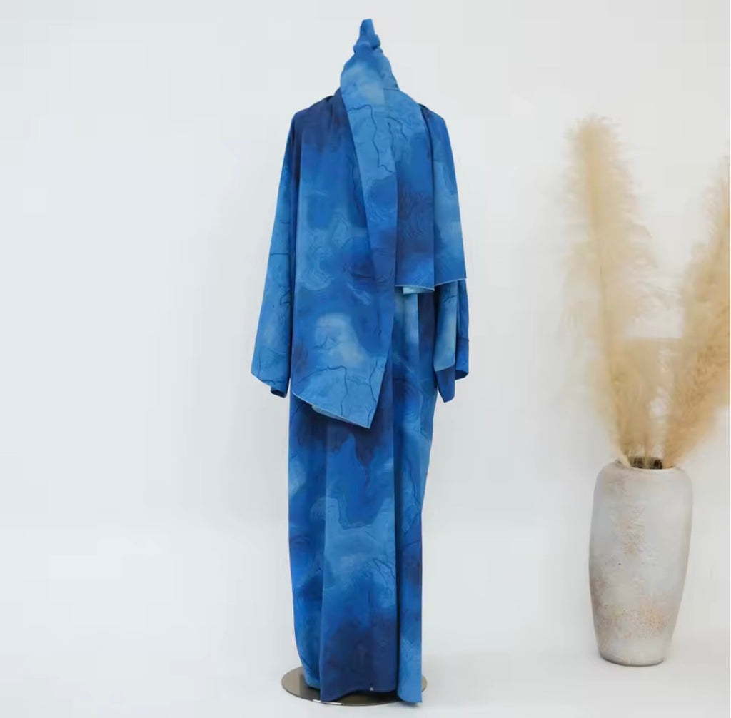 Leila Marble Abaya Hijab Set
