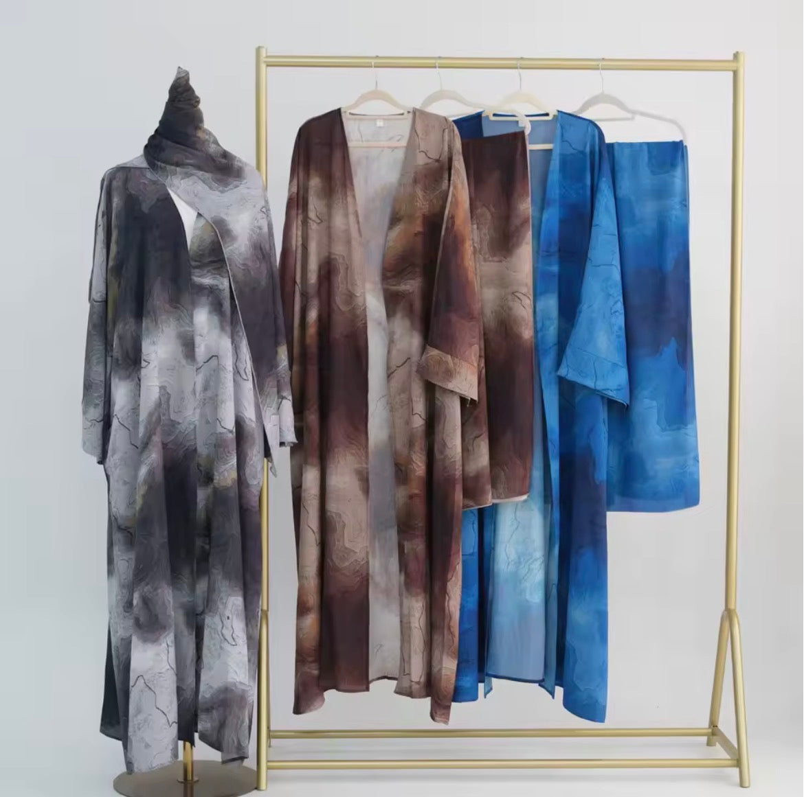 Leila Marble Abaya Hijab Set