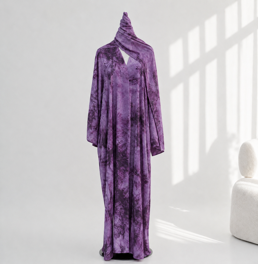 Leila Marble Abaya Hijab Set