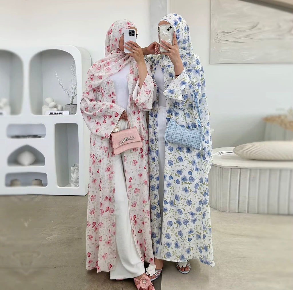 Floral Abaya Kimono (Hijab not included)