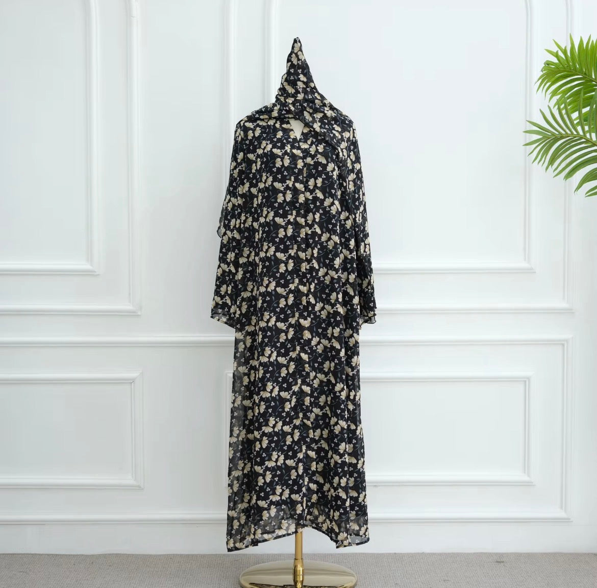 Floral Abaya Kimono (Hijab not included)