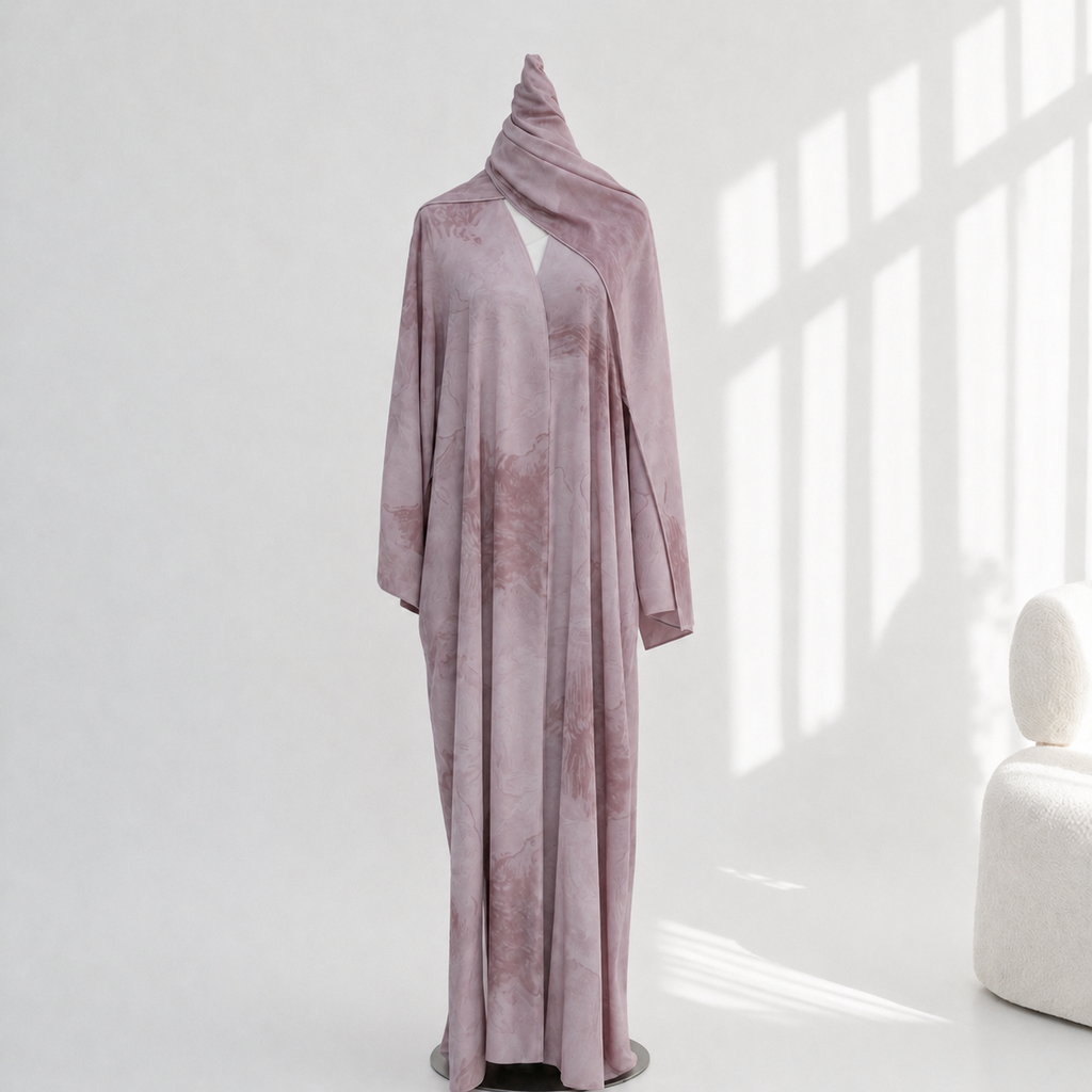 Leila Marble Abaya Hijab Set