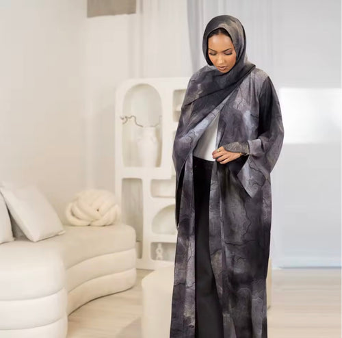 Leila Marble Abaya Hijab Set
